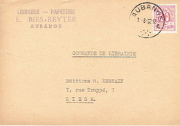 CP Publicitaire AUBANGE 1952 - Entête  E. BIES - REYTER - Librairie, Papeterie - Aubange
