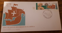 Brazil / FDC / Christophere Columbus / The 500th Anniversary Of Dicover Of America - Cartas & Documentos