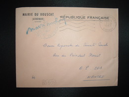 LETTRE MAIRIE OBL.MEC.7-4 1967 33 LE BOUSCAT GIRONDE (33) - Sonstige & Ohne Zuordnung