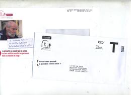 Enveloppe Réponse T Mie De Pain + Destineo - Standard Covers & Stamped On Demand (before 1995)