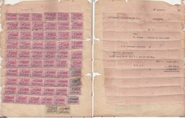 Belgium 1958  Revenue Stamps On Document # 12380   D  Inde Indien - Documents