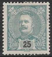 1895 – King Carlos 25 Réis - Unused Stamps