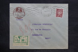 FRANCE - Vignette De La Caisse De Secours Aux Libraires Sinistrés Sur Enveloppe Commerciale De Lyon En 1942 - L 34211 - Cartas & Documentos