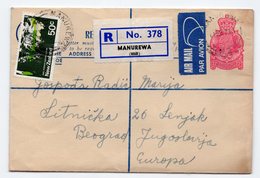 1970 NEW ZEALAND, MANUREWA TO BELGRADE, SERBIA, YUGOSLAVIA, RECORDED, POSTAL STATIONERY - Enteros Postales