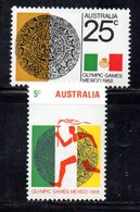 APR596 - AUSTRALIA 1968 , Serie Yvert N. 376/377 ***  MNH  (2380A)  Olimpiadi Messico - Mint Stamps