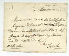 Neapel Napoli 1776 Pour Trento Trient - Xavier De Speth - Text! Hof Von Neapel - ...-1850 Préphilatélie
