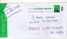 Enveloppe FRANCE Prêt à Poster Lettre Verte Oblitération LA POSTE 21048A-02 26/06/2019 - Prêts-à-poster:  Autres (1995-...)