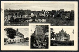 B5728 - Reitzenhain - Rathaus Schule Kriegerdenkmal Ehrenmal Sonderstempel - Bruno Böhm Frankenberg - Marienberg