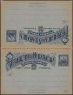 3587/ Nicaragua Entier Stationery Carte Postale (postcard) N°31 Neuf (mint) + Reponse 1894 (détaché) Neuf (mint) - Nicaragua