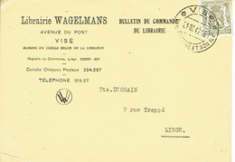 CP Publicitaire VISE 1947 - Librairie  WAGELMANS - Visé