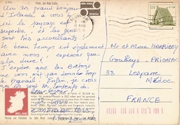 Ireland &  Marcofilia, Greetings From Ireland, Beanntrai, Lesparre-Médoc France 1984 (482) - Brieven En Documenten