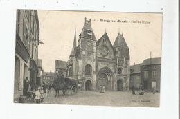BLANGY SUR BRESLE 15 PLACE DE L'EGLISE 1918 (ATTELAGE CHEVAL ET ANIMATION) - Blangy-sur-Bresle
