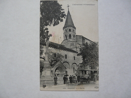 CPA 63 PUY DE DOME - ENNEZAT : Scène Animée Devant L'Eglise (corbillard) - Ennezat