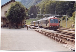 LINTHAL Bahnhof Mit Bahn Foto 1991 - Linthal