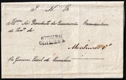 1853. COIMBRA A MONTEMAYOR. MARCA "SEGURO/COIMBRA" EN NEGRO. - Lettres & Documents