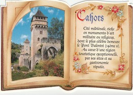CAHORS. - CPM Livre Ouvert Découpé. Texte Explicatif à Droite - Cahors