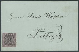 BADEN 4b BRIEF, 1851, 9 Kr. Schwarz Auf Rötlichkarmin, Fast Vollrandig, Mit Nummernstempel 57 Auf Brief Von HEIDELBERG N - Sonstige & Ohne Zuordnung