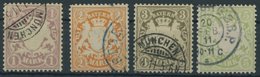 BAYERN 71-74 O, 1911, Postscheckpapier, Prachtsatz, Mi. 90.- - Autres & Non Classés