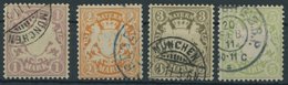 BAYERN 71-74 O, 1911, Postscheckpapier, Prachtsatz, Mi. 90.- - Otros & Sin Clasificación