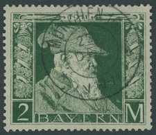 BAYERN 87I O, 1911, 2 M. Luitpold, Type I, Normale Zähnung, Pracht, Mi. 80.- - Autres & Non Classés