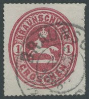 BRAUNSCHWEIG 18 O, 1865, 1 Gr. Rosa, K2 BRAUNSCHWEIG, Pracht, Mi. 70.- - Brunswick