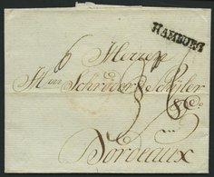 HAMBURG VORPHILA 1785, HAMBURG, L1 Auf Brief Nach Bordeaux, Pracht - Autres & Non Classés