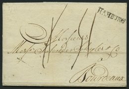 HAMBURG VORPHILA 1791, HAMBURG, L1 Auf Brief Nach Bordeaux, Pracht - Sonstige & Ohne Zuordnung