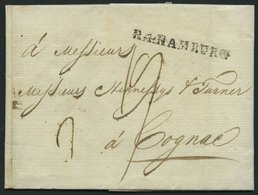 HAMBURG 1805, R.4. HAMBURG, L1 Auf Brief Nach Cognac, Pracht - Sonstige & Ohne Zuordnung