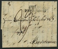 HAMBURG VORPHILA 1812, PRUSSE P. HAMBOURG, L2 Auf Brief Nach Bordeaux, Feinst - Autres & Non Classés
