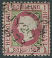 HELGOLAND 7a O, 1871, 1 S. Karmin/gelblichgrün, Feinst (kleine Rückseitige Mängel), Gepr. Schulz, Mi. 380.- - Héligoland
