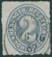 SCHLESWIG-HOLSTEIN 21 O, 1865, 2 S. Mittelgrauultramarin Mit K2 ITZEHOE, Pracht, Mi. 65.- - Schleswig-Holstein