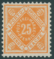 WÜRTTEMBERG 106 **, 1896, 25 Pf. Dunkelgelblichorange, Postfrisch, Pracht, Mi. 70.- - Other & Unclassified