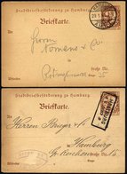 HAMBURG D P 9 BRIEF, HAMMONIA I: 1887/9, 3 Pf. Orangebraun, R2 HAMBURG A 4 Und K2 HAMBURG AMT 1, 2 Karten Feinst - Postes Privées & Locales