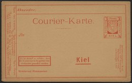 KIEL A P 19 BRIEF, COURIER: 1898, 3 Pf. Orangerot, Einschreibe-Briefe 15 Pf., Ungebraucht, Karte Feinst - Private & Local Mails