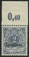 OST-SACHSEN 52SP **, 1945, 10 Pf. Grau, Aufdruck Specimen, Pracht, Fotoattestkopie Jäschke Eines Ehemaligen Viererblocks - Oblitérés