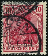 Dt. Reich 86IId O, 1915, 10 Pf. Karmin Kriegsdruck, Pracht, Gepr. Jäschke-L., Mi. 110.- - Other & Unclassified