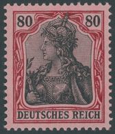 Dt. Reich 93IIa **, 1918, 80 Pf. Karminrot/rotschwarz Auf Hellrosa Kriegsdruck, Postfrisch, Pracht, Gepr. Dr. Hochstädte - Other & Unclassified