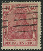 Dt. Reich 145bII O, 1920, 40 Pf. Rot (poröser Druck), Strichstempel, Pracht, Gepr. Dr. Hochstädter, Mi. 200.- - Gebruikt