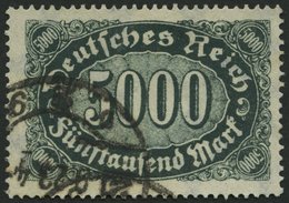 Dt. Reich 256d O, 1923, 5000 M. Schwarzgrün, Pracht, Gepr. Infla, Mi. 200.- - Usados