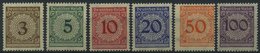 Dt. Reich 338-43 **, 1923, Ziffer, Prachtsatz, Mi. 110.- - Gebraucht