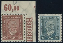 Dt. Reich 362x,363 **, 1924, Stephan, 2 Postfrische Prachtwerte, Mi. 90.- - Used Stamps