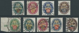 Dt. Reich 398-401,425-29 O, 1926/28, Nothilfe, 2 Prachtsätze, Mi. 360.- - Gebraucht