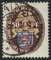 Dt. Reich 401X O, 1926, 50 Pf. Nothilfe, Wz. Stehend, Pracht, Mi. 130.- - Gebraucht