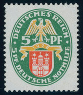 Dt. Reich 425X *, 1928, 5 Pf. Nothilfe, Wz. Stehend, Links Ein Kurzer Zahn Sonst Pracht, Fotoattest H.D. Schlegel, Mi. 4 - Oblitérés