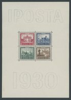 Dt. Reich Bl. 1 **, 1930, Block IPOSTA, Postfrisch, Unsigniert, Fotoattest H.D. Schlegel: Der Linke Blockrand Weist Eine - Usati