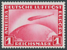 Dt. Reich 455 **, 1932, 1 RM Graf Zeppelin, Postfrisch, Pracht, Gepr. Schlegel, Mi. 120.- - Usados