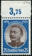 Dt. Reich 543 **, 1934, 25 Pf. Wissmann, Pracht, Mi. 120.- - Autres & Non Classés