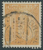 DIENSTMARKEN D 65 O, 1921, 10 Pf. Dunkelorange, Unbedeutender Eckzahnbug Sonst Pracht, Fotobefund Bechtold, Mi. 600.- - Service