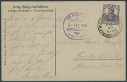 ZEPPELINPOST 19 BRIEF, 9.12.1919, Versuchsfahrt Luftschiff Bodensee, Ansichtskarte Der Delag Hapag Luftschifflinie Mit B - Correo Aéreo & Zeppelin