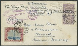 ZEPPELINPOST 22B BRIEF, 1928, Amerikafahrt, US-Post Zur Rückfahrt Mit Poststempel, Prachtbrief - Airmail & Zeppelin